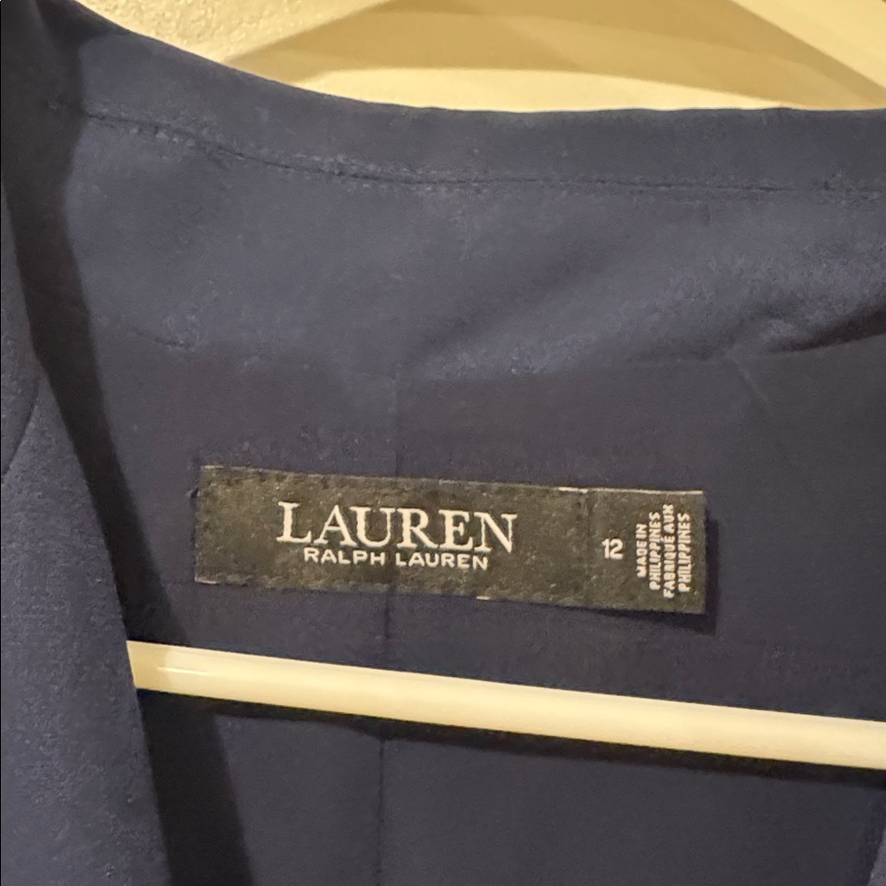 Ralph Lauren Belted Georgette Sleeveless Romper - Picture 5 of 6